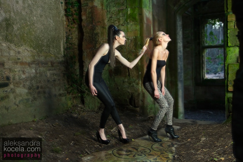 Female model photo shoot of Aleksandra Kocela , bo k and Charlie Banks, makeup by Agata Wojcikiewicz MUA