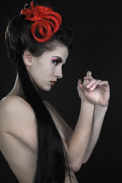 Female model photo shoot of Tana Havlickova in studio-prague.com