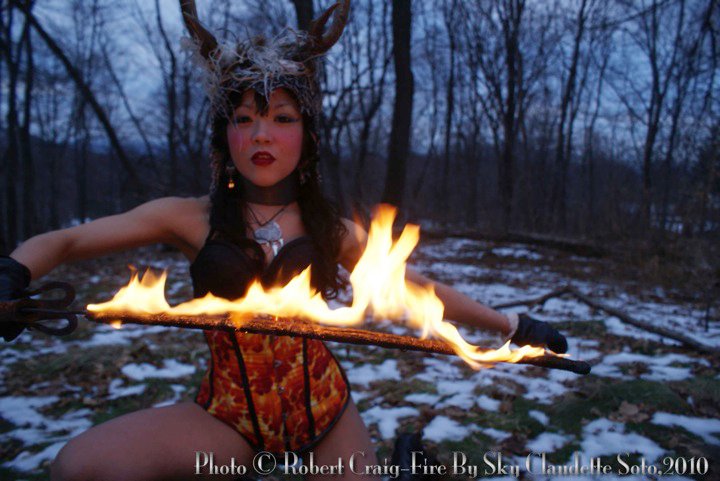 Female model photo shoot of Goddess Sky Claudette in In The Woods