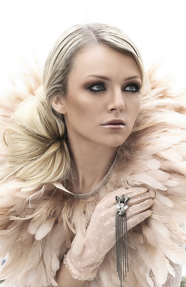 Female model photo shoot of Elan Digital, makeup by Alex Fia