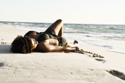 Female model photo shoot of Nikki Spencer in Beach