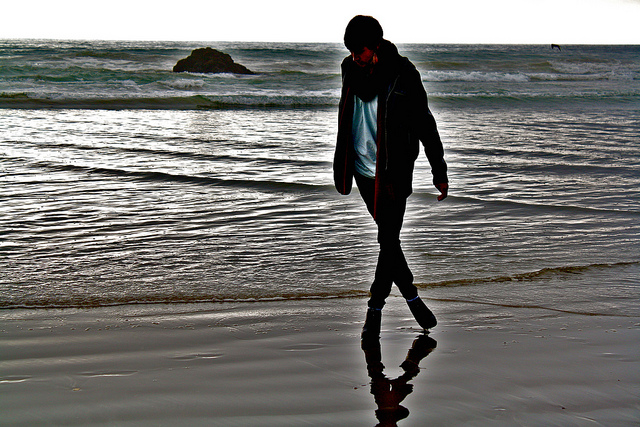 Male model photo shoot of Ryan Espinoza in cayucos beach