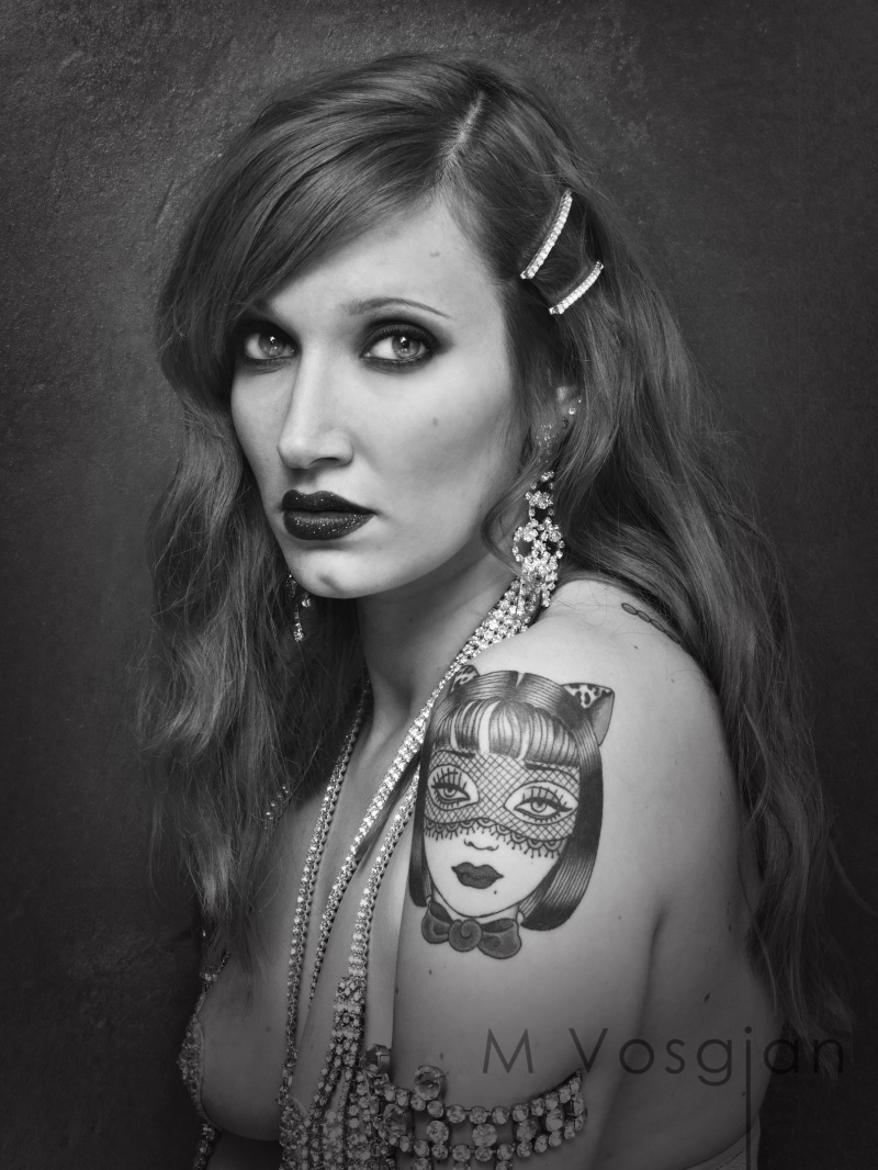 Female model photo shoot of Miss Glitter Painkiller