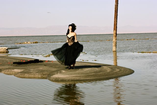 Female model photo shoot of Tiny Victory in Salton Sea, CA