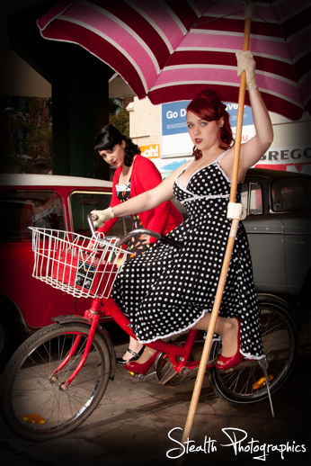 Female model photo shoot of Signora Contessa and Leeloo Loren by Pin Ups by Stealth in Redfern, Sydney NSW
