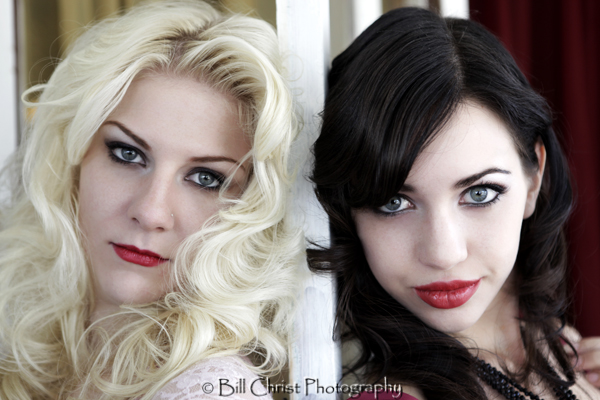 Female model photo shoot of Rachel Elizabeth PHX and _SaraMichelle by Ericksadventure and Bill Christ Photography in Downtown Phoenix, hair styled by Luis Alberto Solis