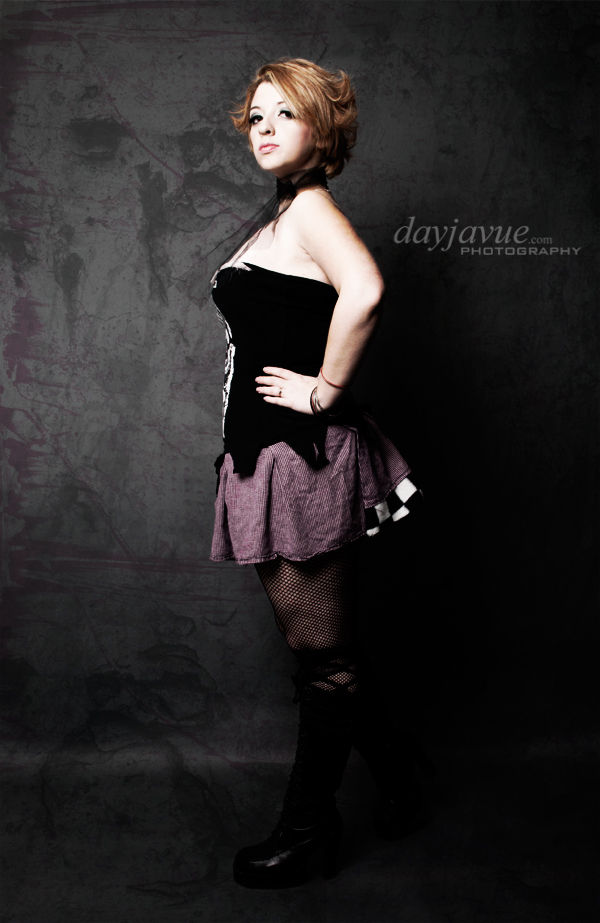 Female model photo shoot of LottieMoon by DayJaVUE Photography, makeup by Svio