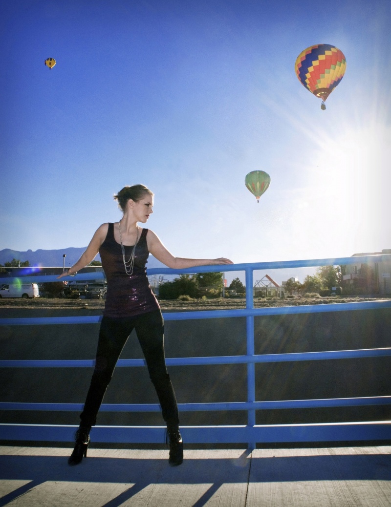 Female model photo shoot of Raven Haldane in Balloon Fiesta- Albuquerque, NM