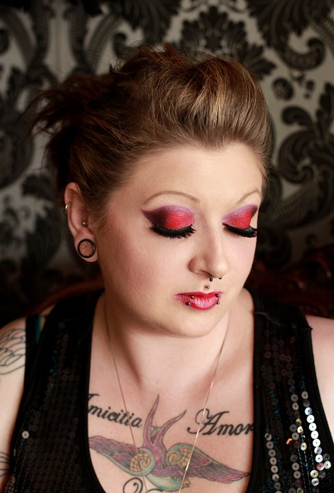 Female model photo shoot of Lollypop Alternative  by Jessica Bourke, makeup by Ashley Morales MUA