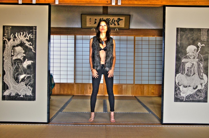 Female model photo shoot of satoko- by m2matu in Nagoya Doh-Koh-In Hondou(Fusuma)