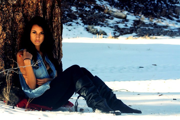 Female model photo shoot of Ferocia Coutura  in Mt. Charelston Las Vegas