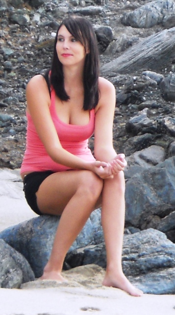 Female model photo shoot of Kia Riley in Laguna Beach,Ca-Table Rock