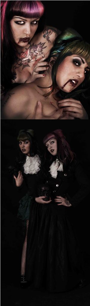 Female model photo shoot of Miss Cherry Martini and Dani Frankenstein by DoubleExposure, hair styled by MadamK