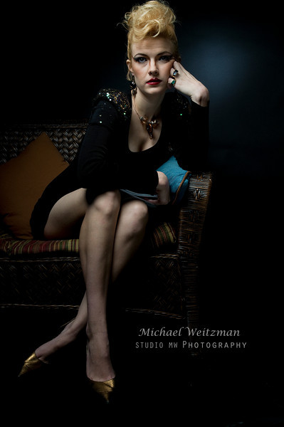 Female model photo shoot of Viviana R by Michael Weitzman, hair styled by Ashley Gannon - Hair, makeup by Ashley Gannon - Makeup