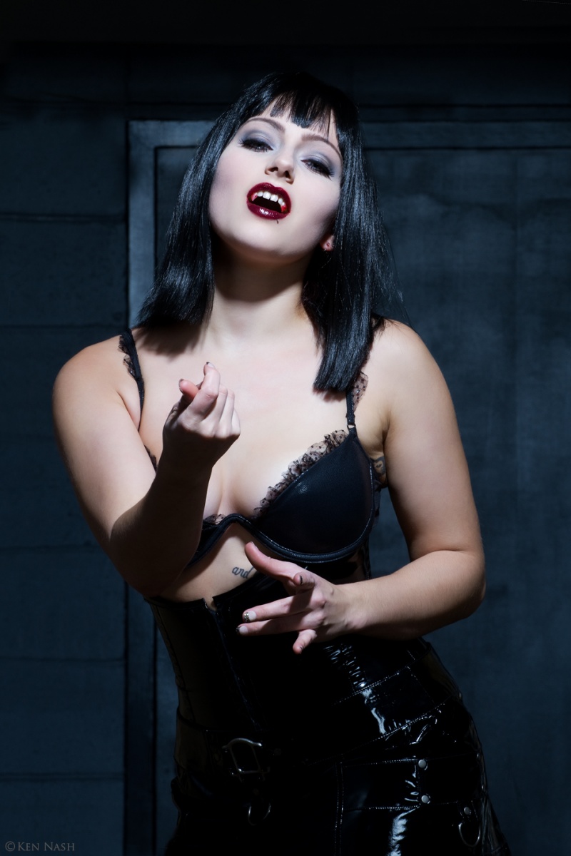 Female model photo shoot of Isis Noir  by Ken Nash in Vancouver, makeup by Mallory Maguire