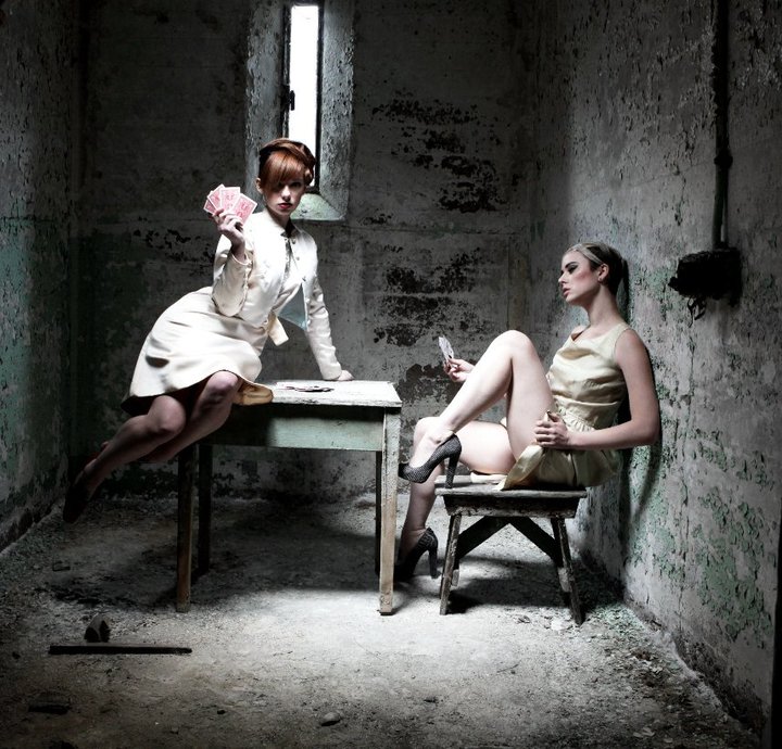 Female model photo shoot of Katie McGregor Makeup, Alysha Nett and Hattie Watson by richeille bj  in Eastern State Penitentiary Phila, Pa