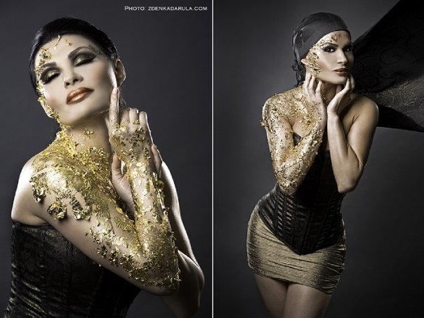 Female model photo shoot of Hafsa Make Up Artist