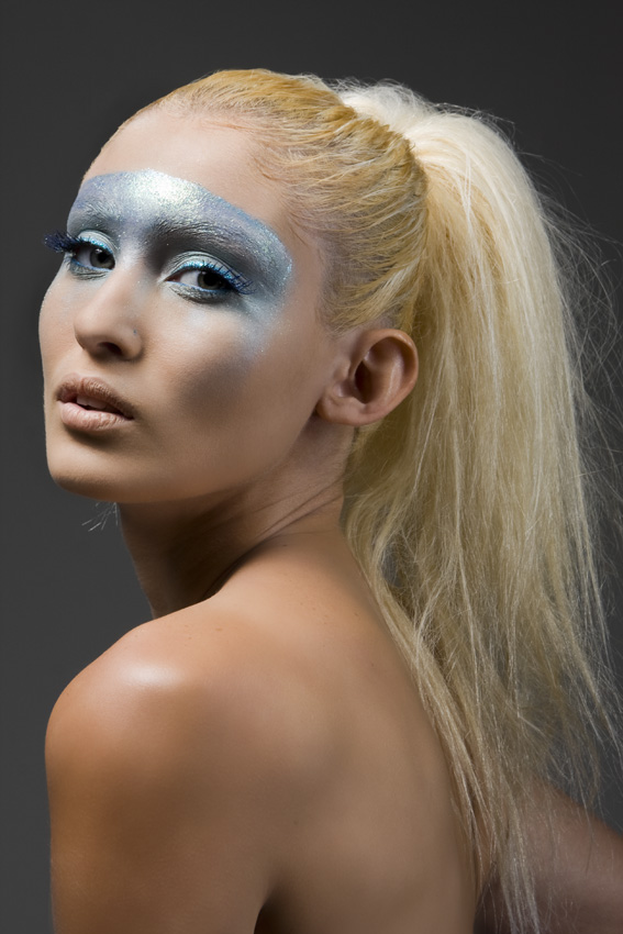 Female model photo shoot of Sinful Makeup Artistry and Gretchen JEAN by Justin R Ward in (c) StudioWard