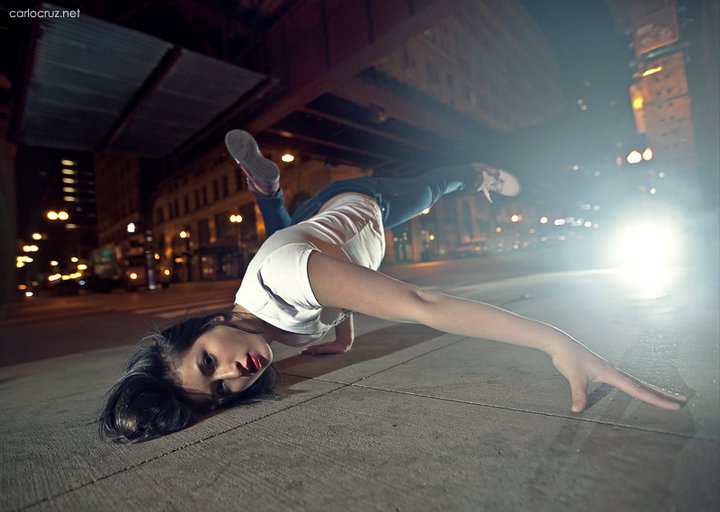 Female model photo shoot of Bgirl Mystify in Downtown Chicago