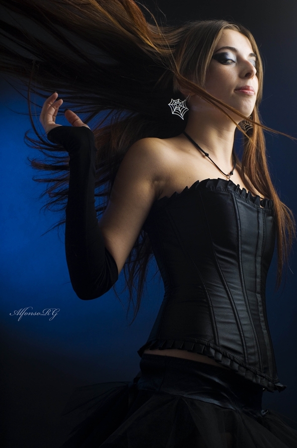 Female model photo shoot of Georgya by AlfonsoRuizPhotography in Studio