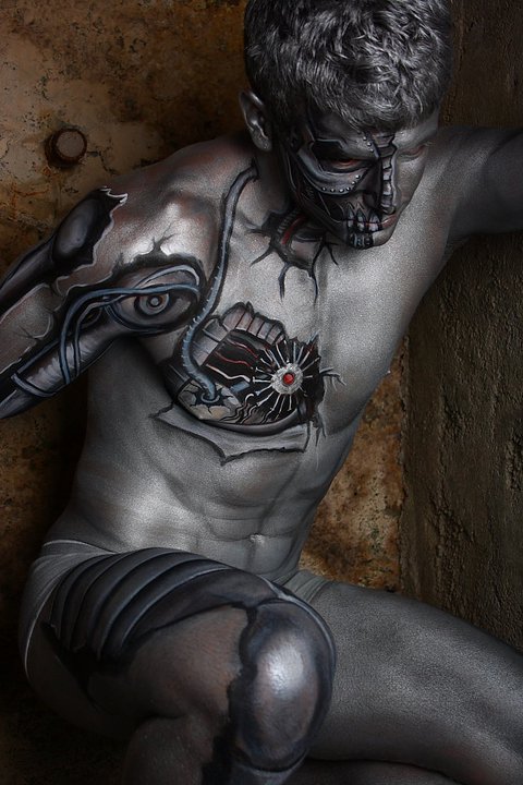 Male model photo shoot of K Fewless by ArtAndBodyStudios, body painted by Jest Paint