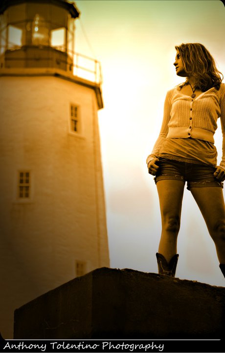 Female model photo shoot of Patricia Kathleen in Sandy Hook Lighthouse
