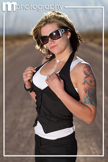 Female model photo shoot of Daizee Balcum by White Wong Media in Searchlight, NV