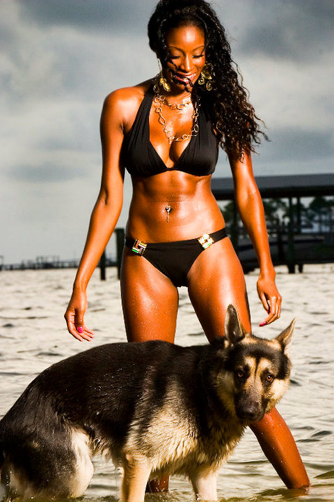 Female model photo shoot of Candice Eilene in Private Beach..Navarre, FL