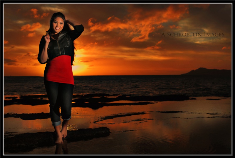 Male and Female model photo shoot of Schroetlin Photography and Jazzy E in China Wall  Portlock, Oahu  HI