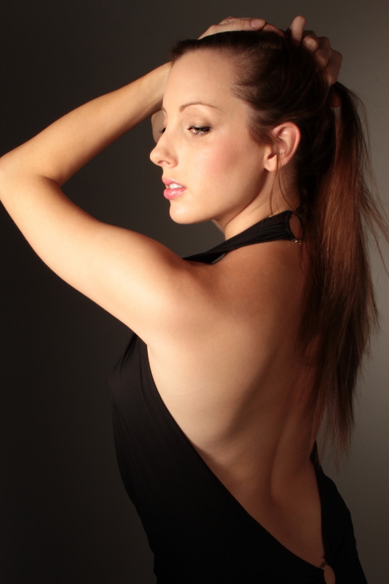Female model photo shoot of Monochrome media
