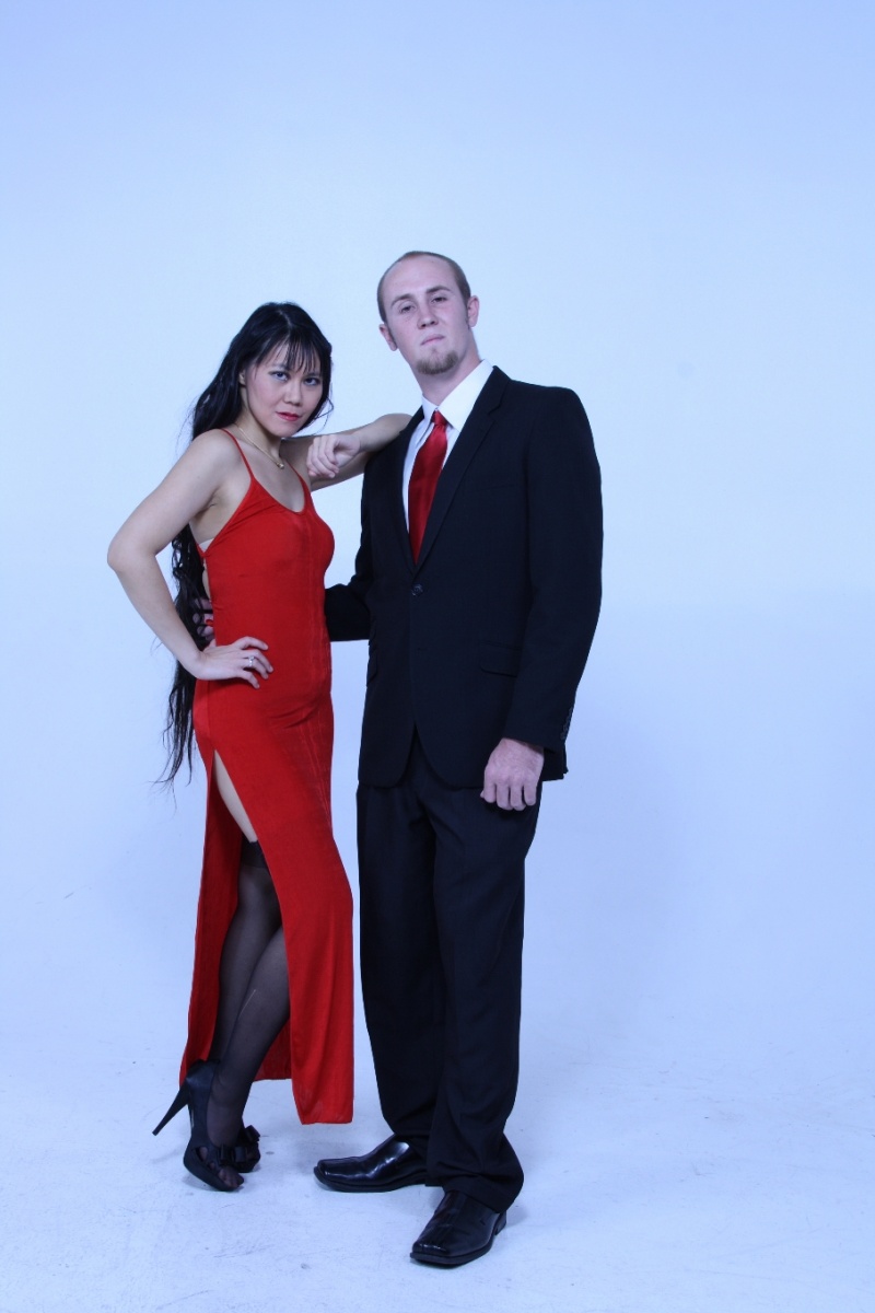 Female and Male model photo shoot of CECILIA DE TULA and sinstars by CBs Photography, makeup by Bella_Makeup