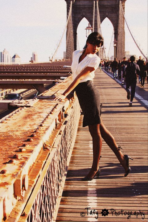 Female model photo shoot of LaPlanche Photography  in Brooklyn Bridge