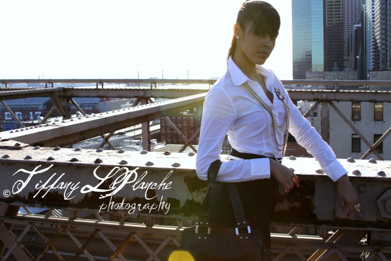 Female model photo shoot of LaPlanche Photography  and Betsy Beltran in Brooklyn Bridge