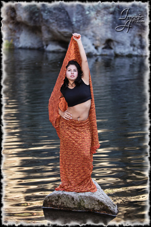 Female model photo shoot of Carmen R by iMagicArt in Jemez falls, NM