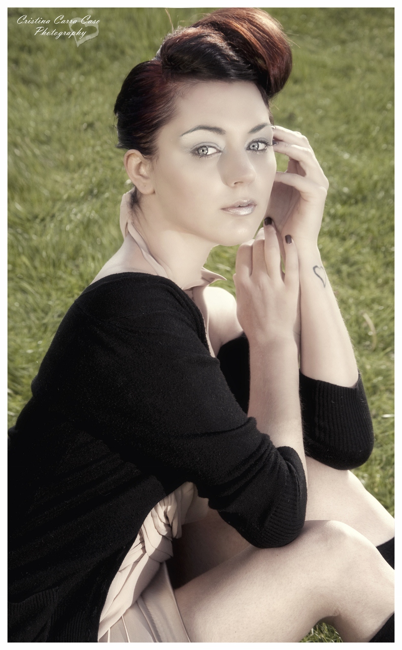 Female model photo shoot of GLmake up and Blu by Cristina Carra Caso