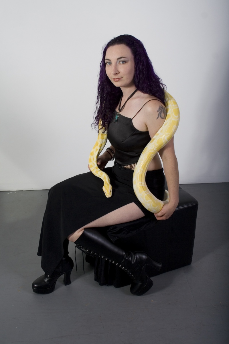 Female model photo shoot of Joyias Snakes by Michael Leach