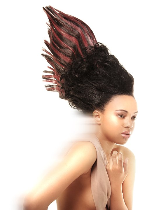 Female model photo shoot of Roxsand by Steven D Hill, hair styled by Manny Villarreal