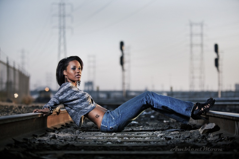 Female model photo shoot of MizzMiranda by AmbientMoonPhotography in Downtown LA