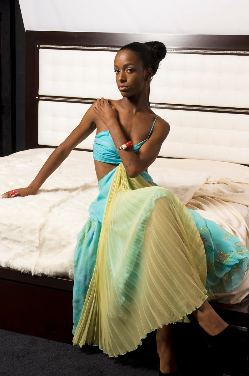 Female model photo shoot of Franishia Hammond in Miami, FL, clothing designed by Segrid Allen Design