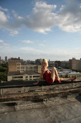 Female model photo shoot of Gabriella Danielle in Chicago Rooftop