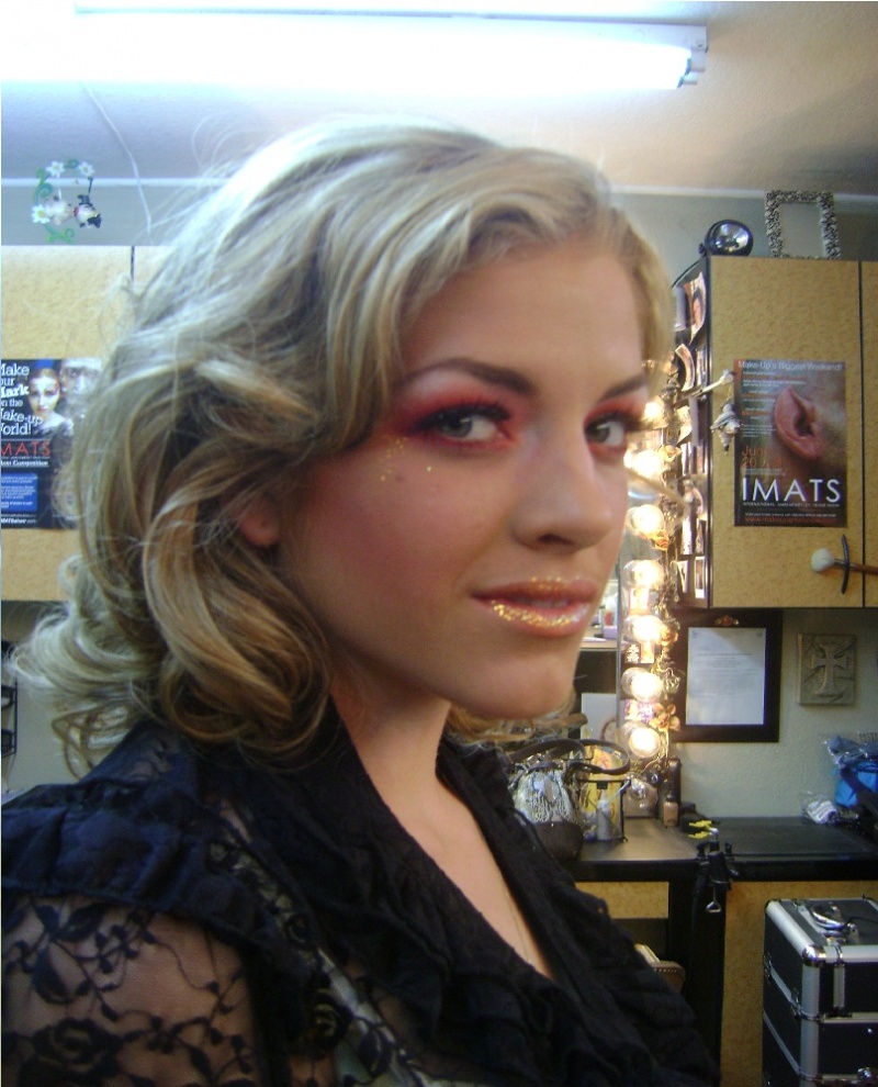 Female model photo shoot of MUAH Beauty in cosmetic arts studio
