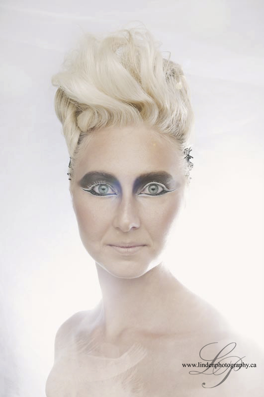 Female model photo shoot of Linden Photography, makeup by Lindsay Dagenais