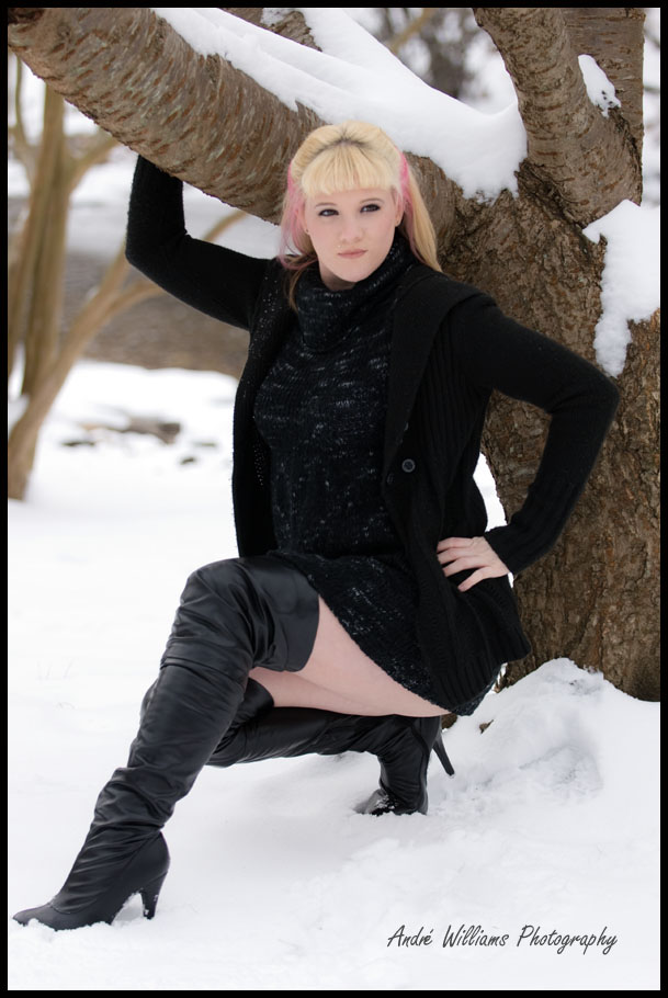 Male and Female model photo shoot of photos_by_andre and Teryn Diesel in In the cold & snow