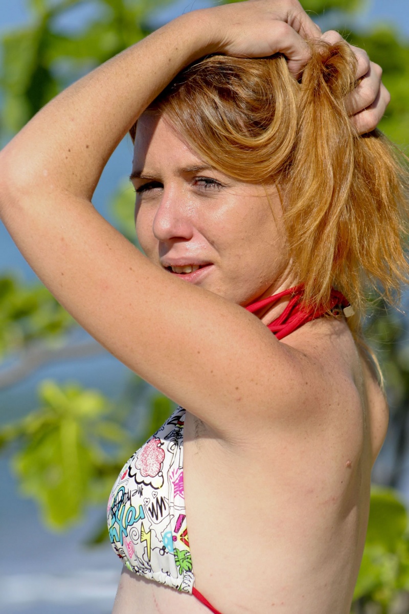 Female model photo shoot of Karlee Verevis  in buchans point beach