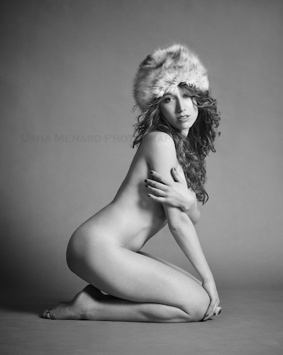 Female model photo shoot of Usha Menard in New York City