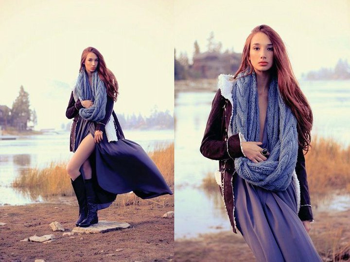 Female model photo shoot of Angelina Bordeaux in Big Bear
