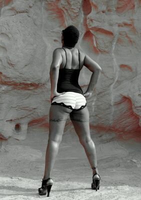 Female model photo shoot of Jazzy Diva by Fangirlfatale in Valley of Fire, Nv.