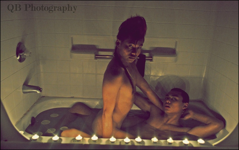 Male model photo shoot of Dada Rouge by Quar B in Bath Tub