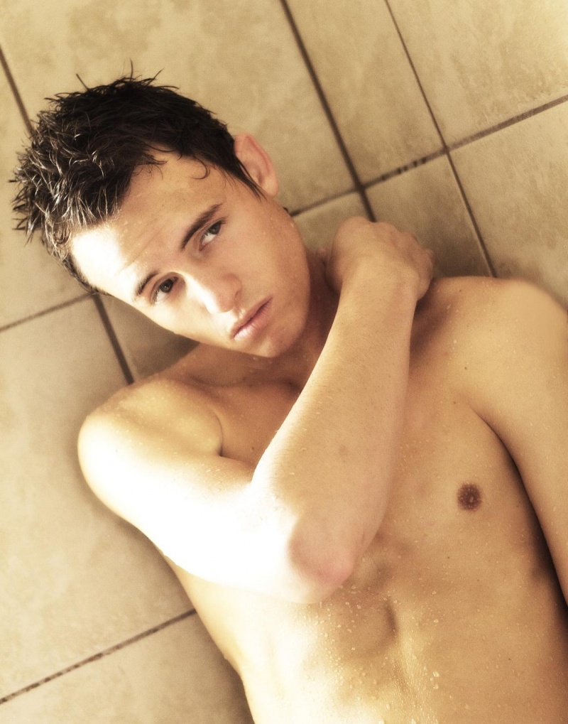 Male model photo shoot of Rummy Perkins in My photographers shower ; ) PG, UT