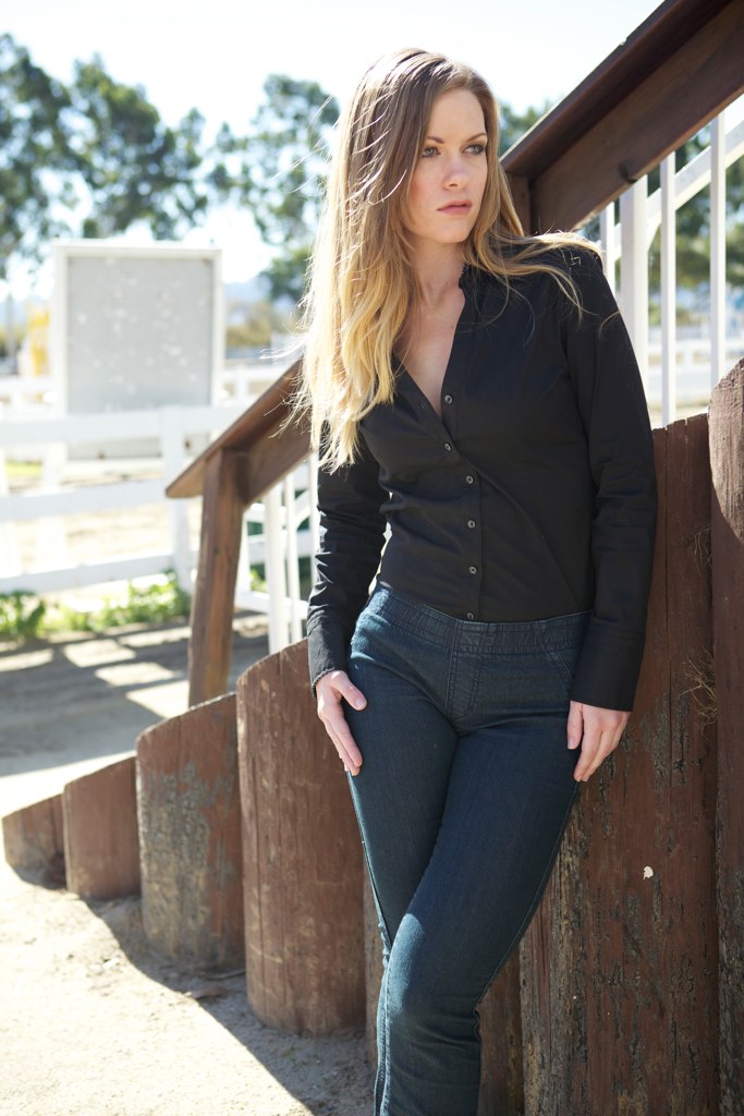 Female model photo shoot of Sarah E Starling by Aaron Rumley in Del Mar, CA, makeup by Makeup byJules